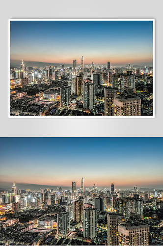 深圳城市夜景俯瞰高清图片