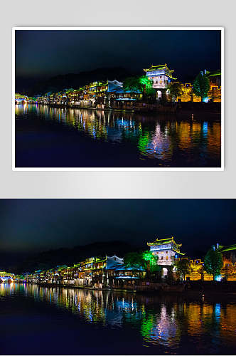 凤凰古城摄影背景素材图片