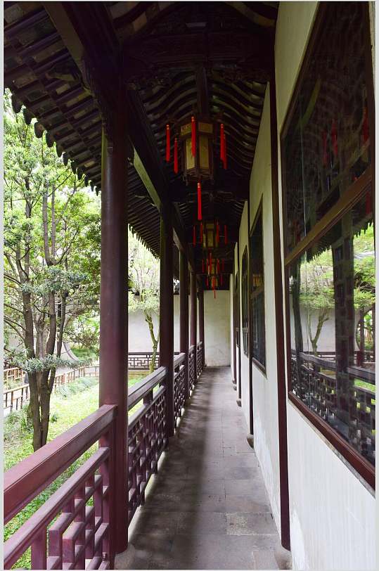 古建筑的长廊图片