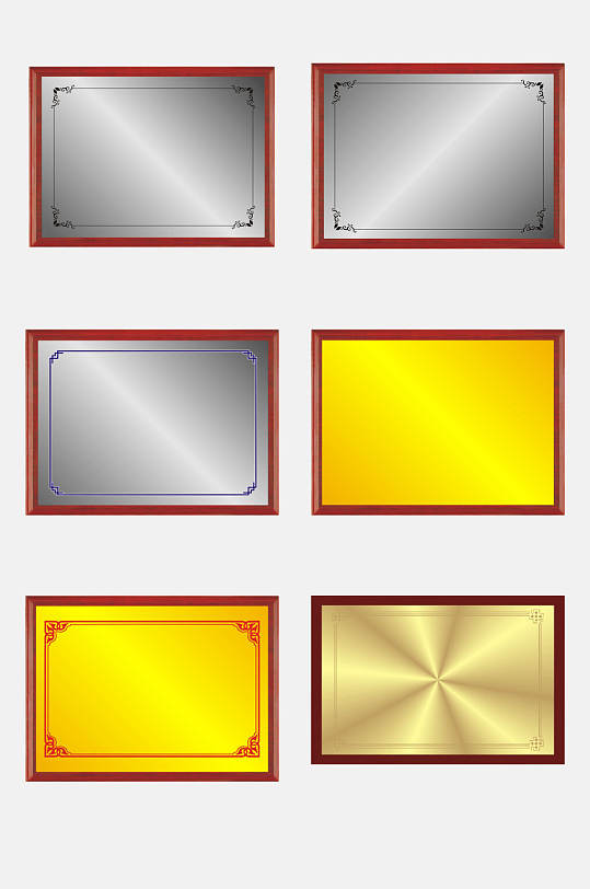 金色奖牌荣誉证书免抠设计元素素材