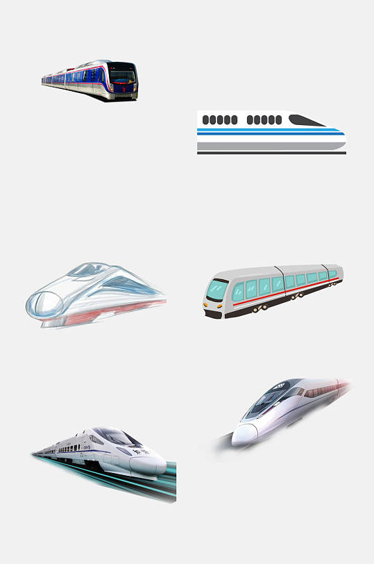 动车高铁列车图片免抠设计元素素材