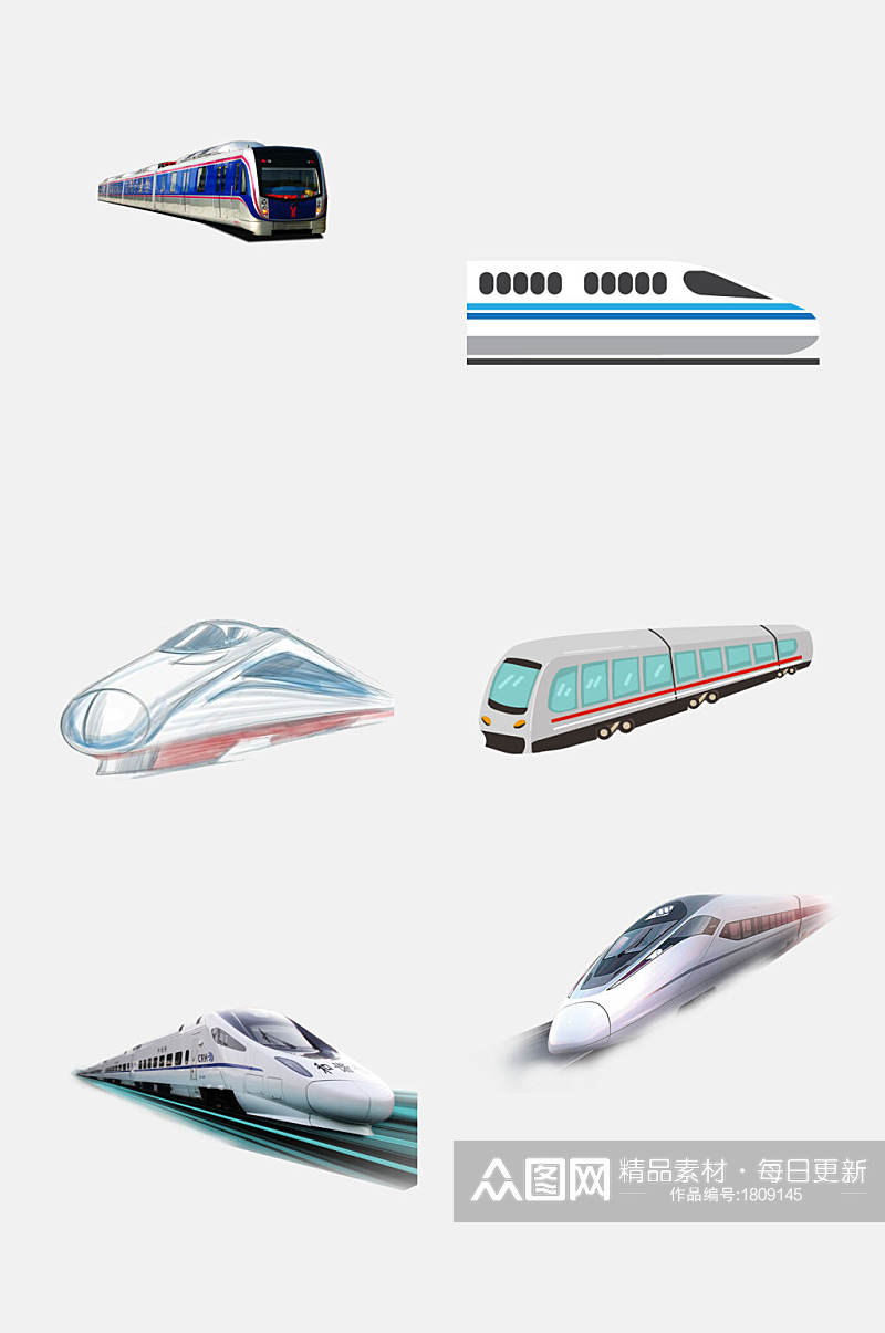 动车高铁列车图片免抠设计元素素材素材