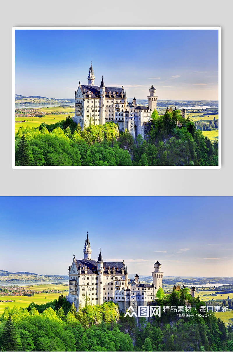欧洲城堡古堡摄影背景图片素材