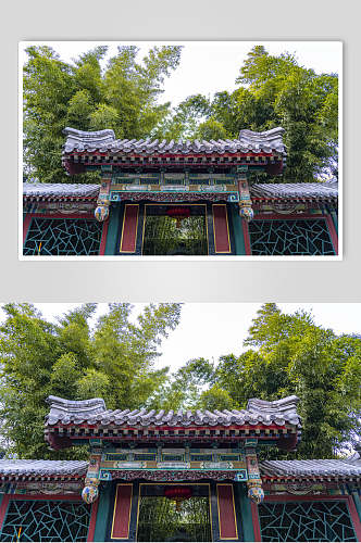 北京风光古代建筑公园绿植高清图片