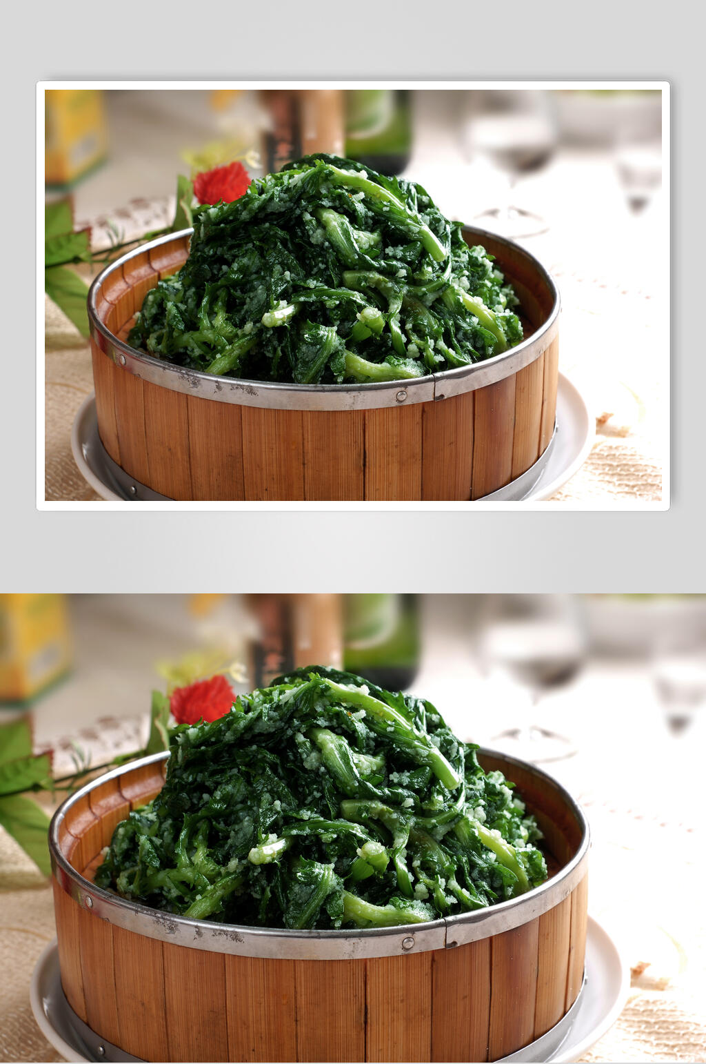 粉蒸茼蒿菜高清图片素材