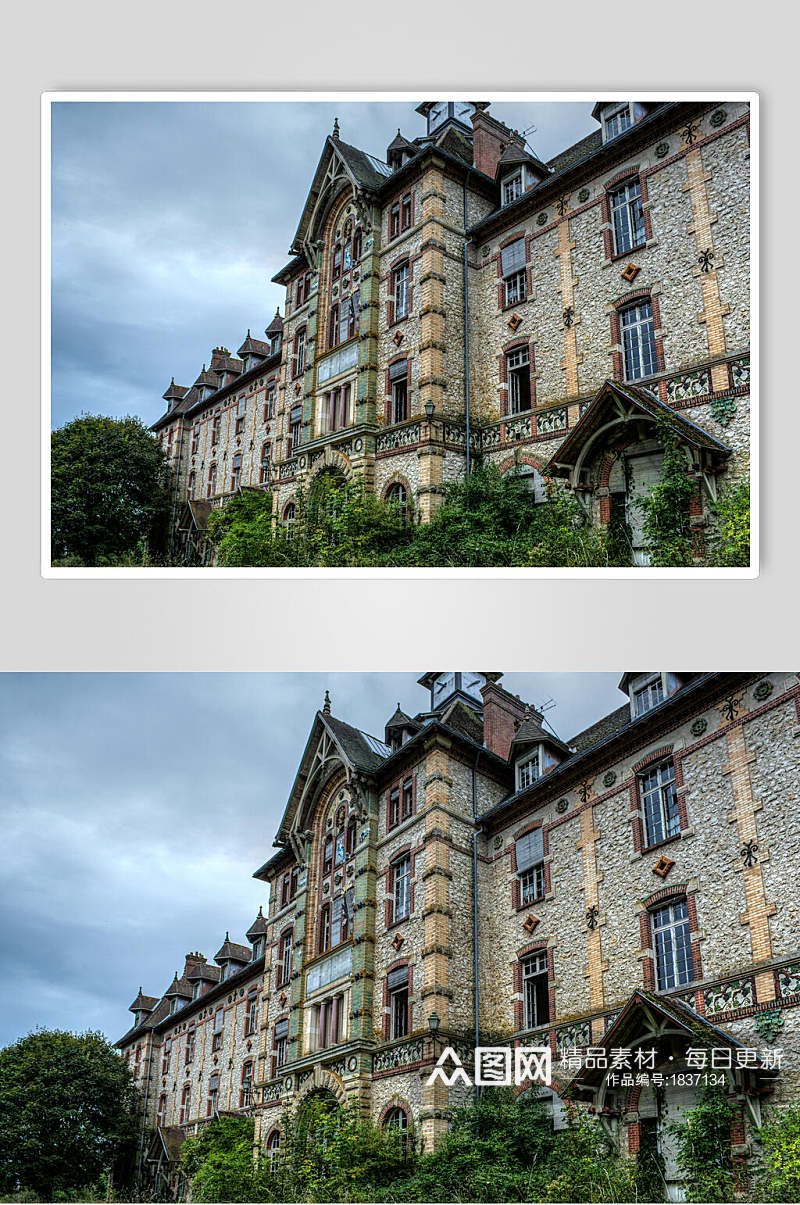 神秘欧洲城堡古堡摄影背景图片素材