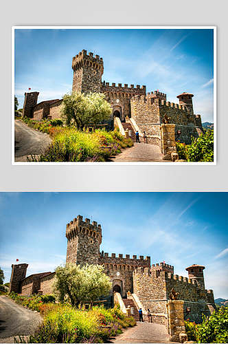 美丽欧洲城堡古堡摄影图片