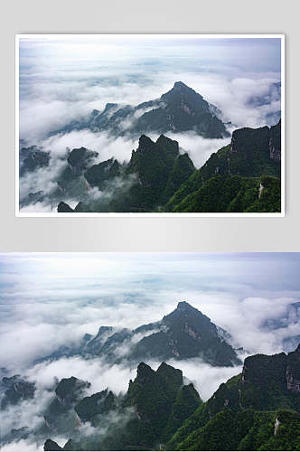 壮丽景观云山云海山峰高清图片