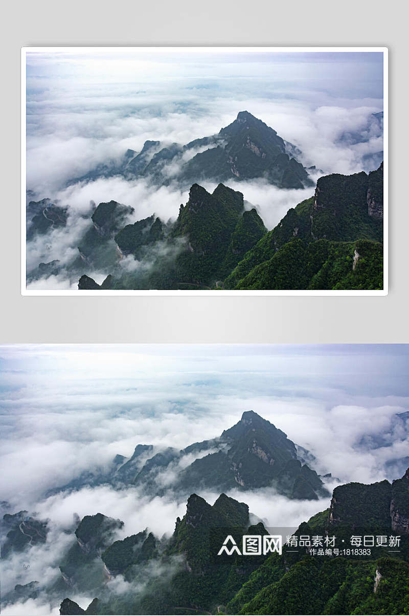 壮丽景观云山云海山峰高清图片素材