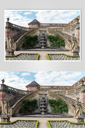 欧洲城堡古堡特写图片