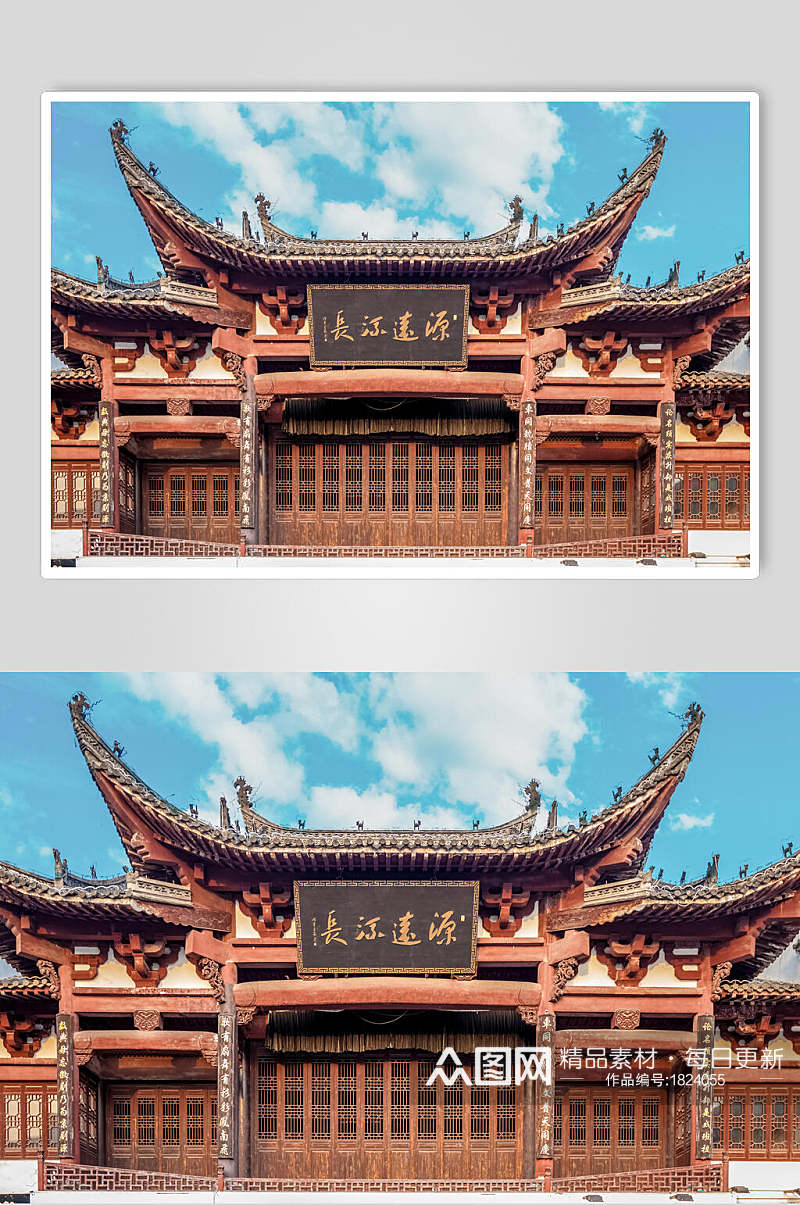 中国风古建筑景观摄影背景元素素材图片素材