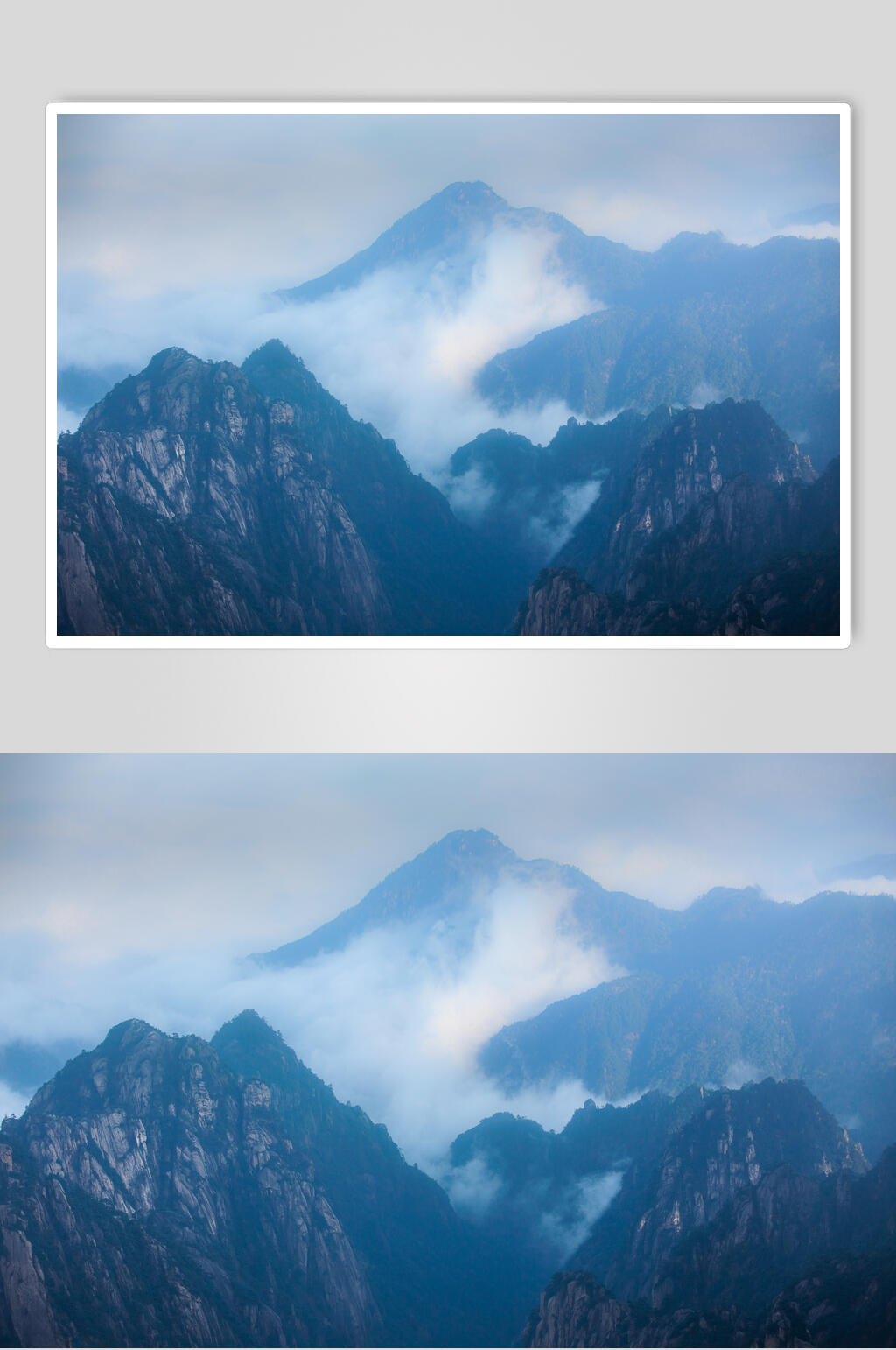 浩瀚云山云海插画背景摄影图片素材