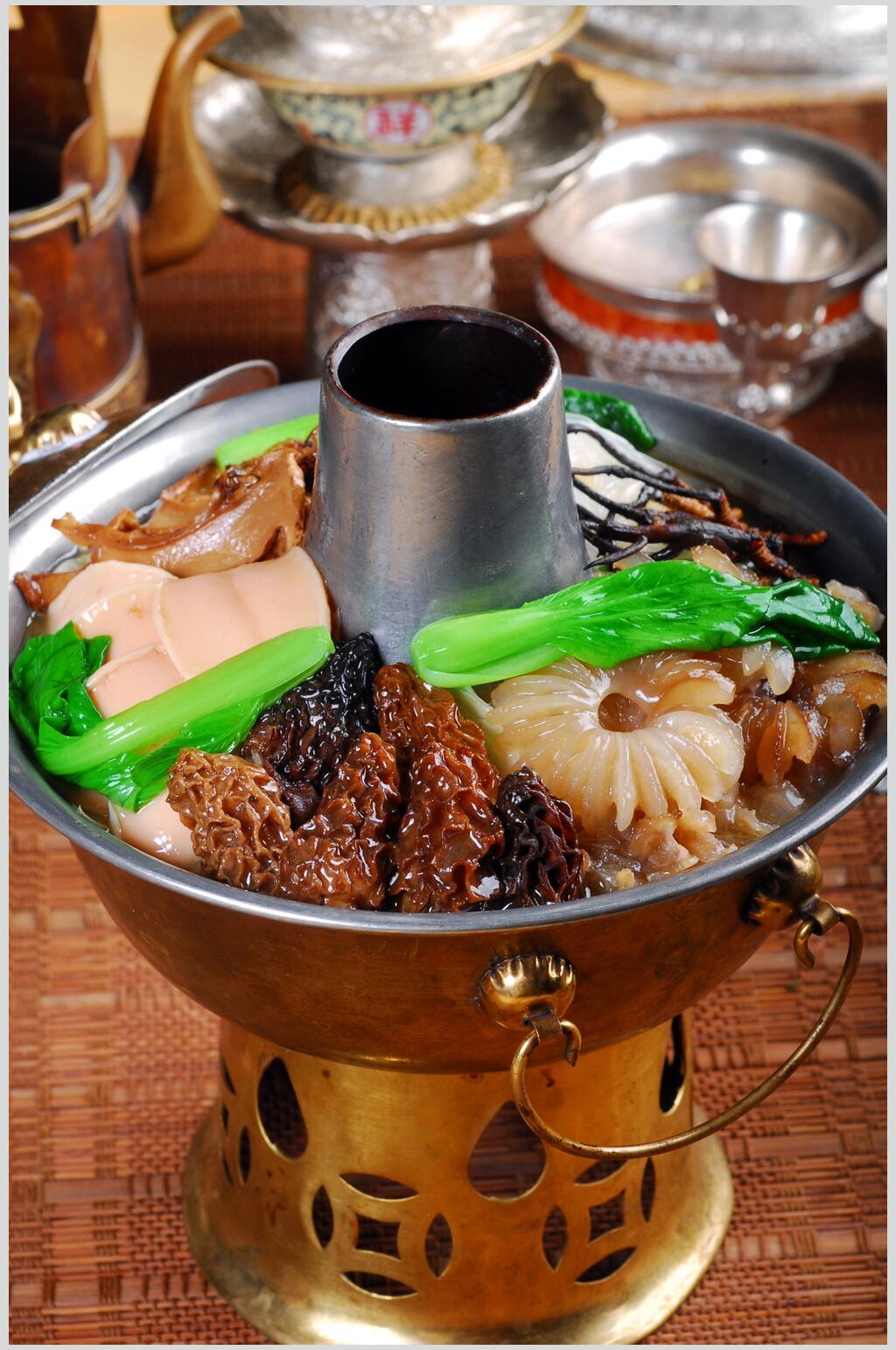 特色藏汉一家亲美食高清图片素材