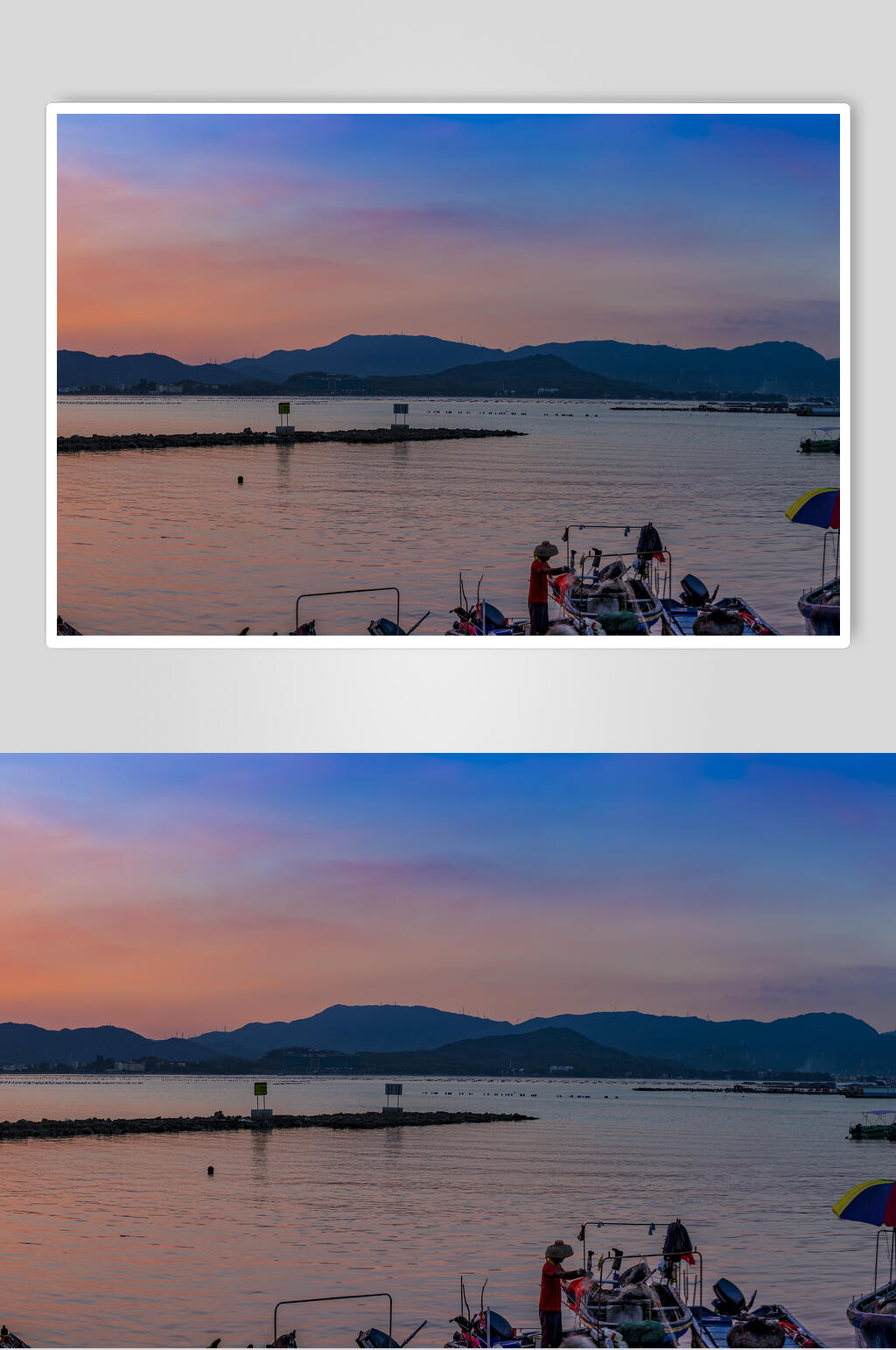 夕阳红的东渔南澳门高清图片素材