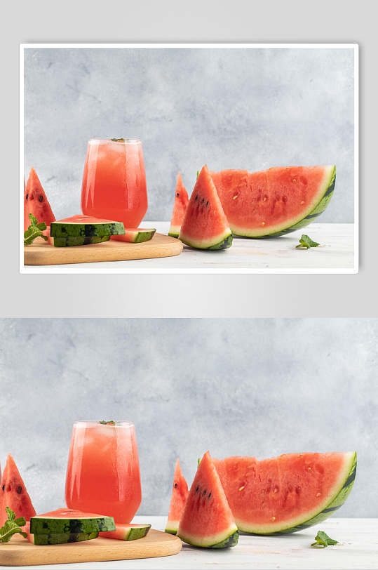 西瓜果汁冷饮食品图片