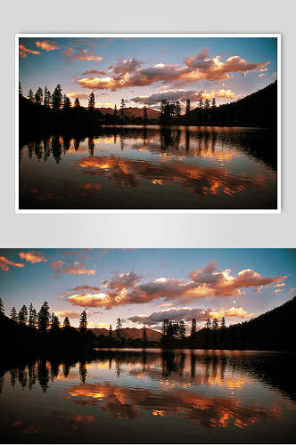 湖泊湖面摄影背景图片