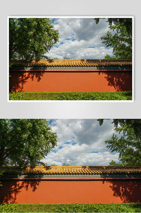 北京夏末初秋的景山公园高清图片