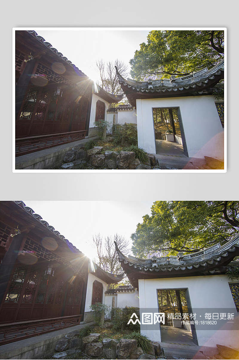 中国元素古建筑庭院高清图片 摄影图素材