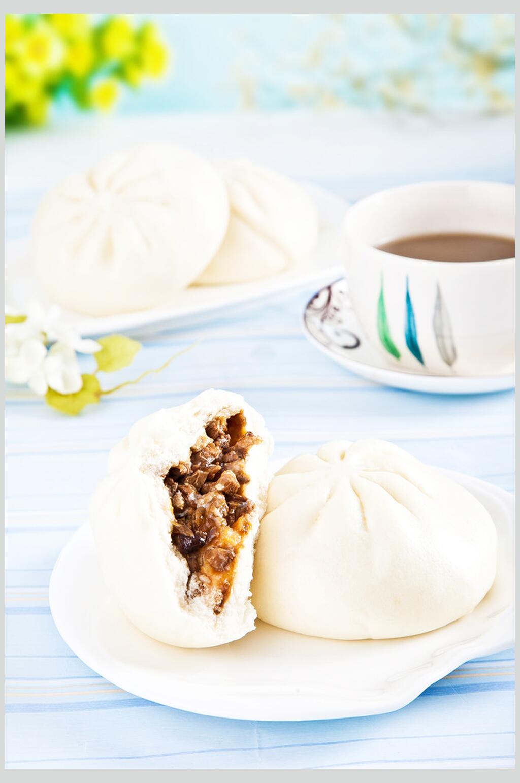 木耳鲜肉包包子小笼包图片素材