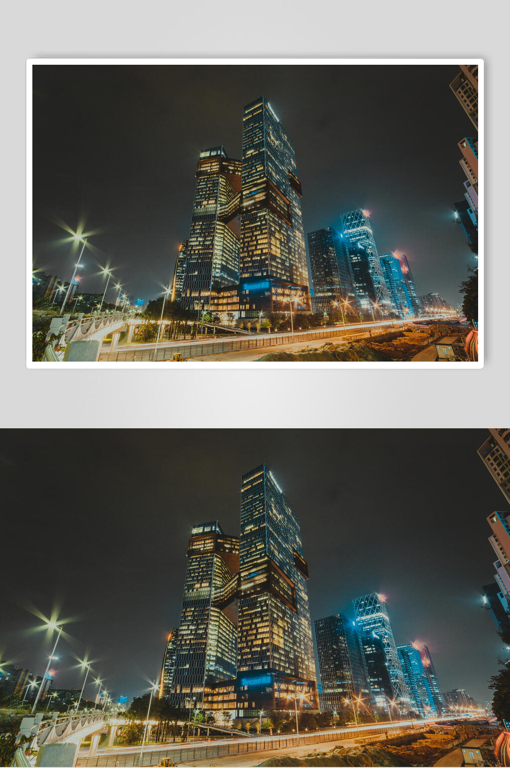 城市建筑夜景图片素材