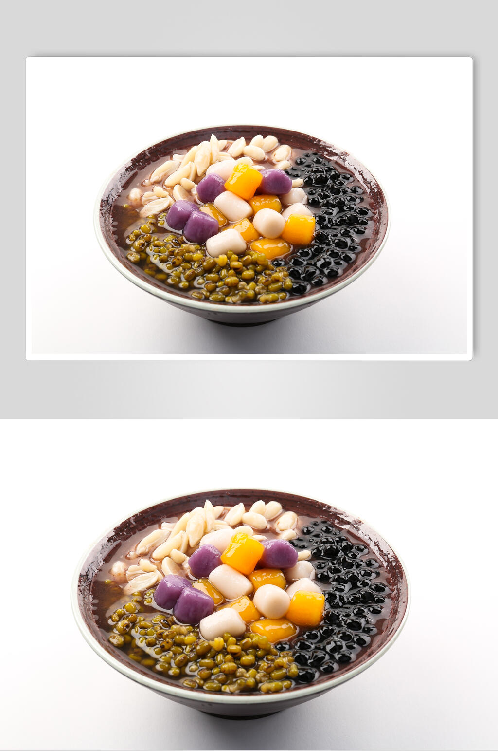 绿豆花生芋圆甜品特写图片素材
