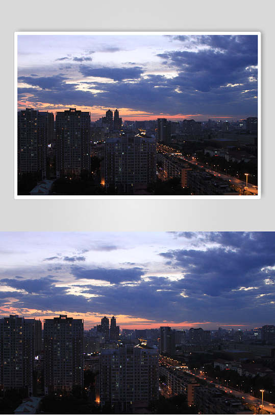 夜幕下的哈尔滨华灯初上高清图片