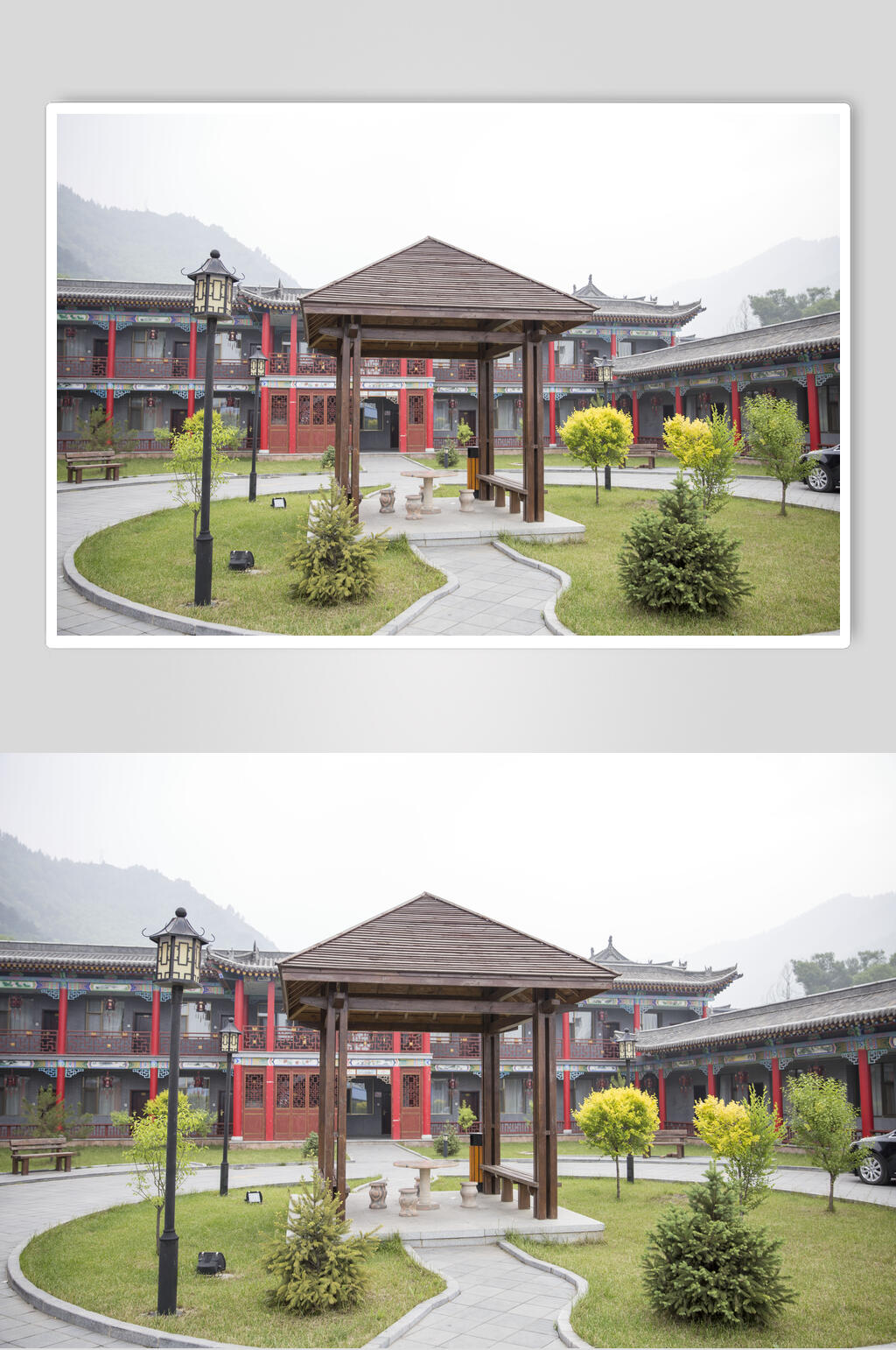 五台山风景区宾馆高清图片素材