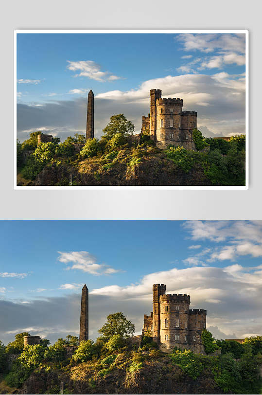 欧洲城堡古堡旅游宣传摄影图片