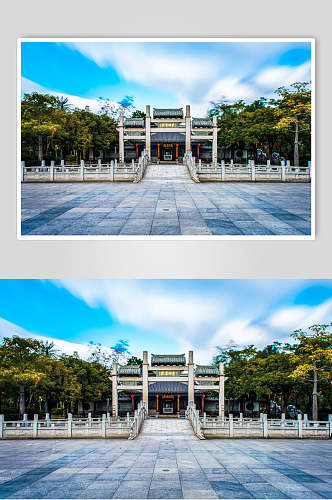 中国古建筑书苑背景高清图片 摄影图