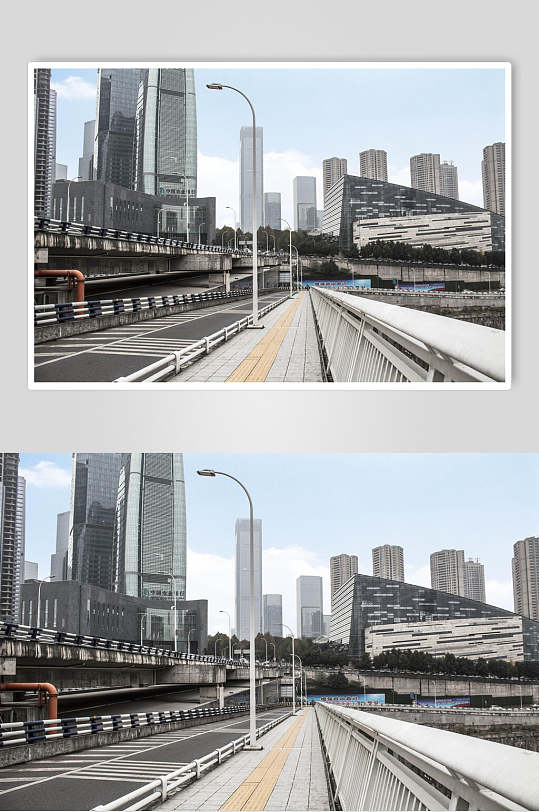 重庆城市道路路灯图片