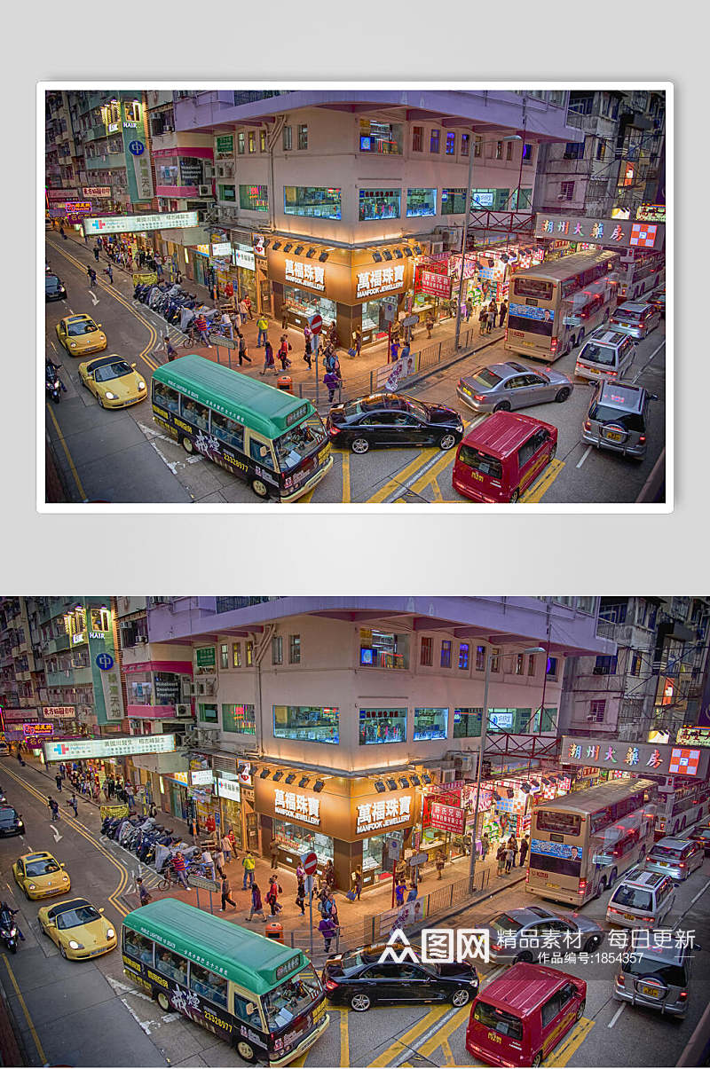 香港风景商场前道路图片素材