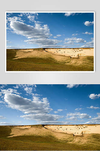 乌兰布统风景黄土坡高清图片