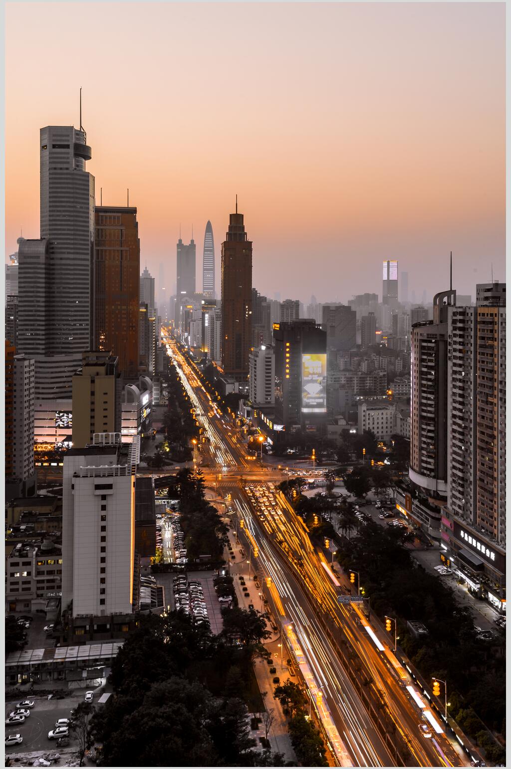 深圳城市延时夜景图片素材