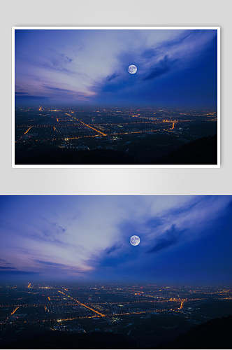 北京风光建筑夜幕降临图片