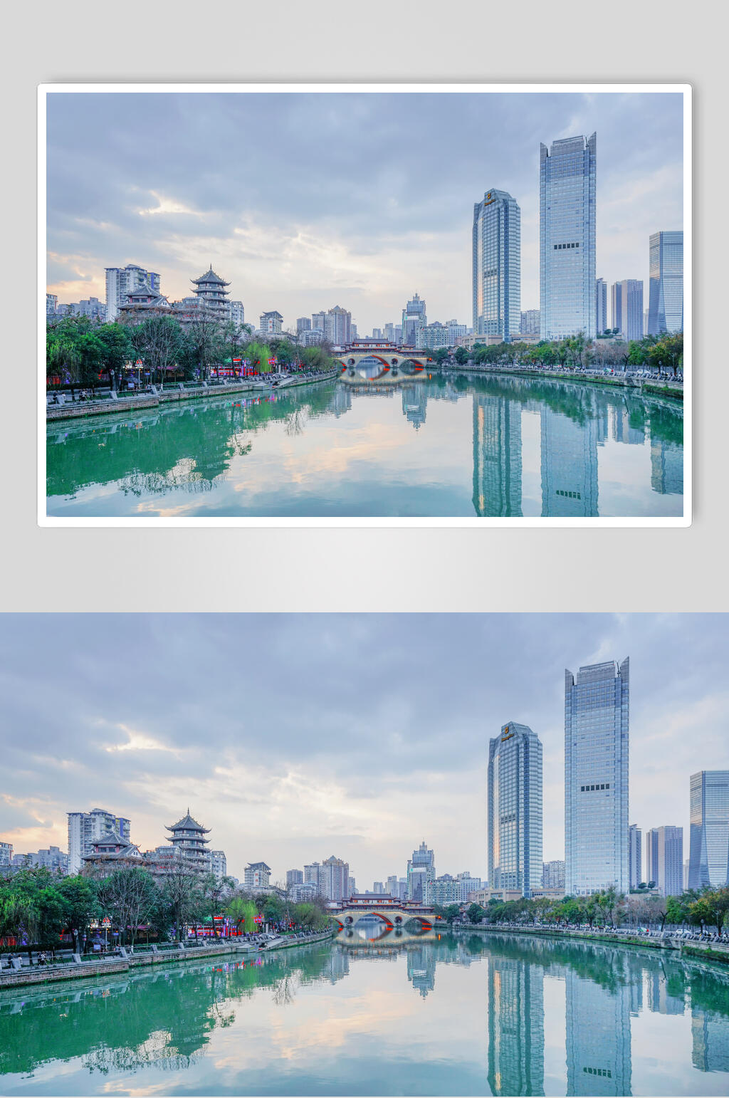 成都九眼桥河流建筑高清摄影图片素材