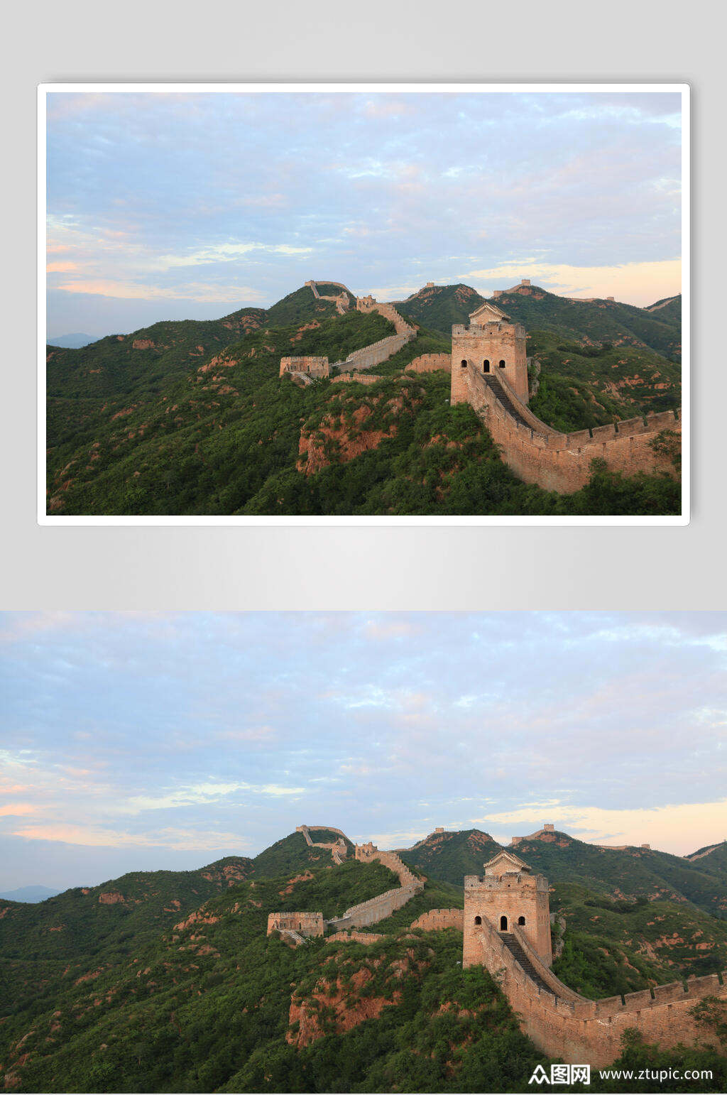 雄伟长城名胜古迹摄影素材图片