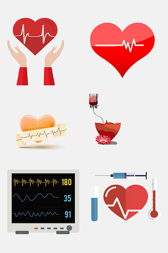 心电图免抠元素素材
