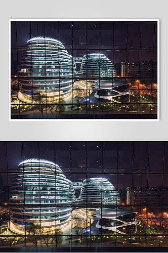 北京繁华都市风光夜景建筑高清图片