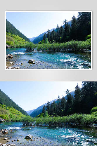 四川九寨沟山水风景图片