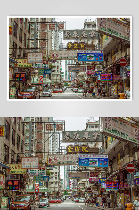 香港风景街道招牌高清图片