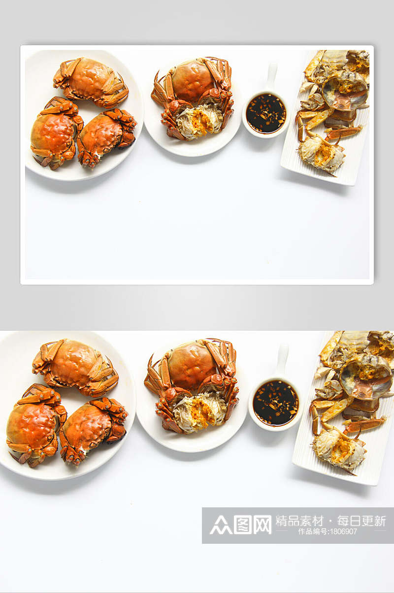 健康美味螃蟹大闸蟹图片素材