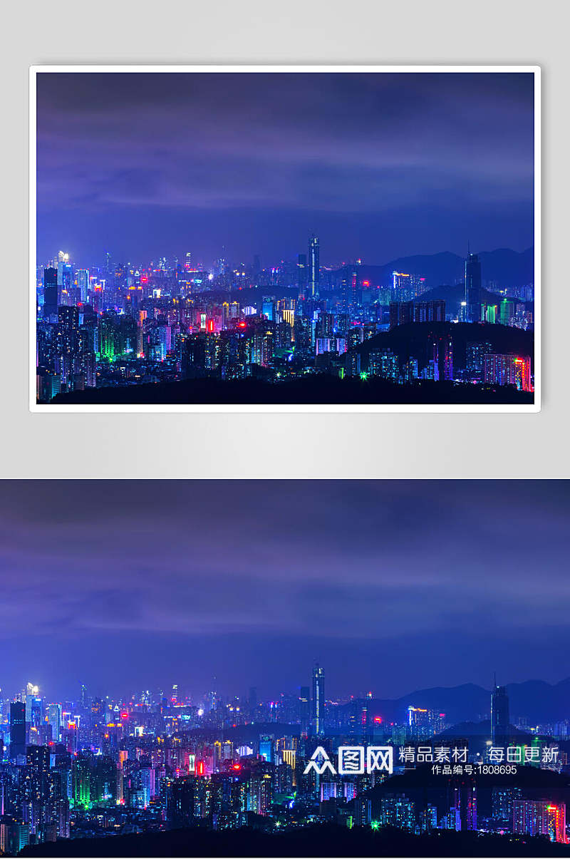 深圳城市夜景摄影图片素材