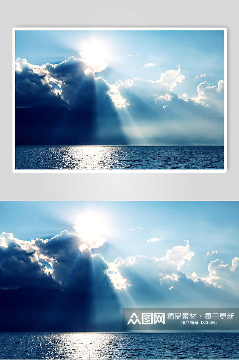 大理的太阳和云的奇妙光影摄影图片素材