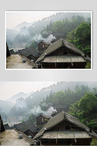 民族风情苗寨风景摄影背景图片