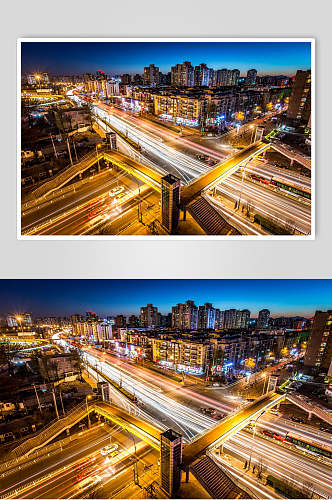 城市繁华夜景北京风光建筑高清图片