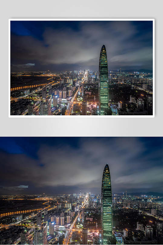 深圳夜景城市建筑风光摄影图片