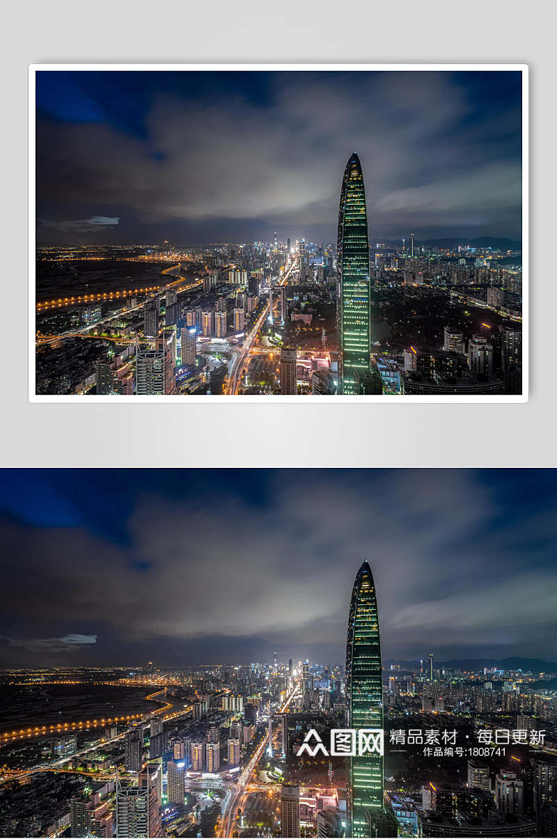 深圳夜景城市建筑风光摄影图片素材