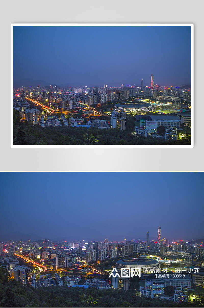 不夜城深圳夜景高清图片素材