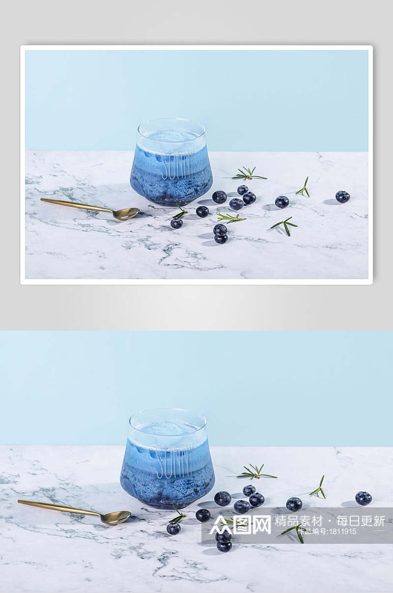 蓝莓果汁冷饮美食图片素材