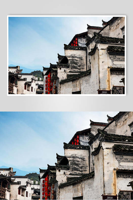 中国风古建筑景观摄影背景图片 摄影图